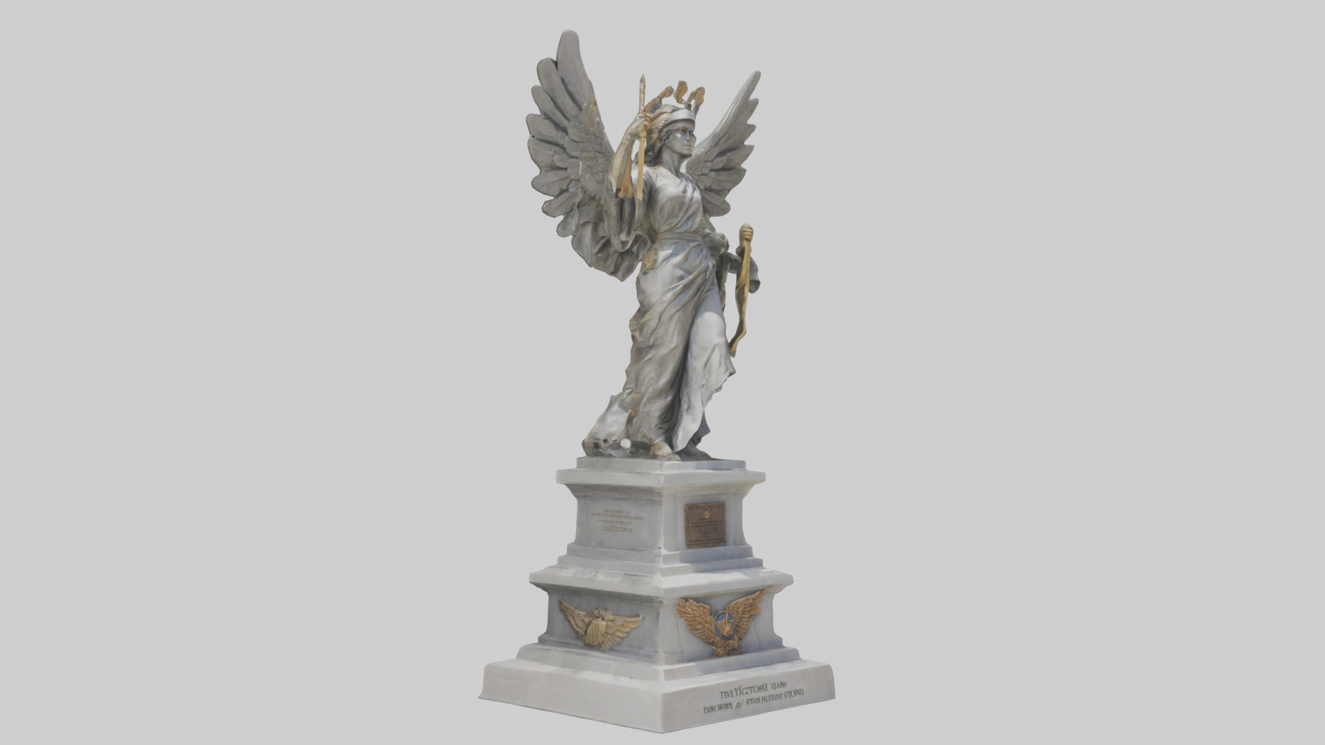 The Victory of Nations statue model Low-poly 3D model_7