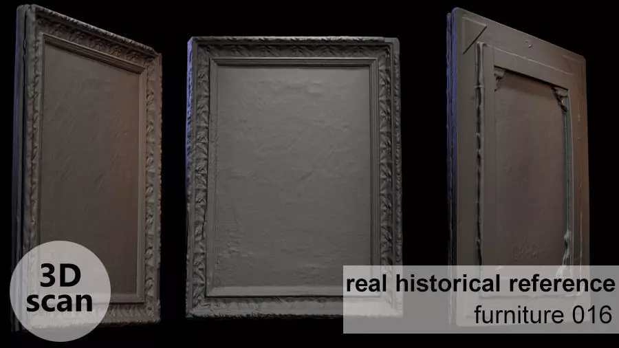 Furniture 016 wooden picture frame 3D print model_0