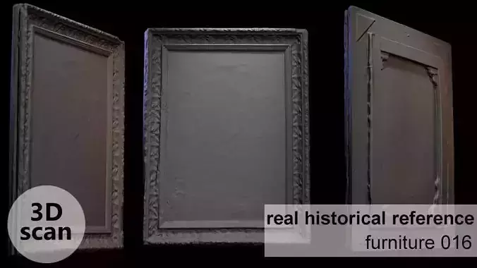 Furniture 016 wooden picture frame 3D print model