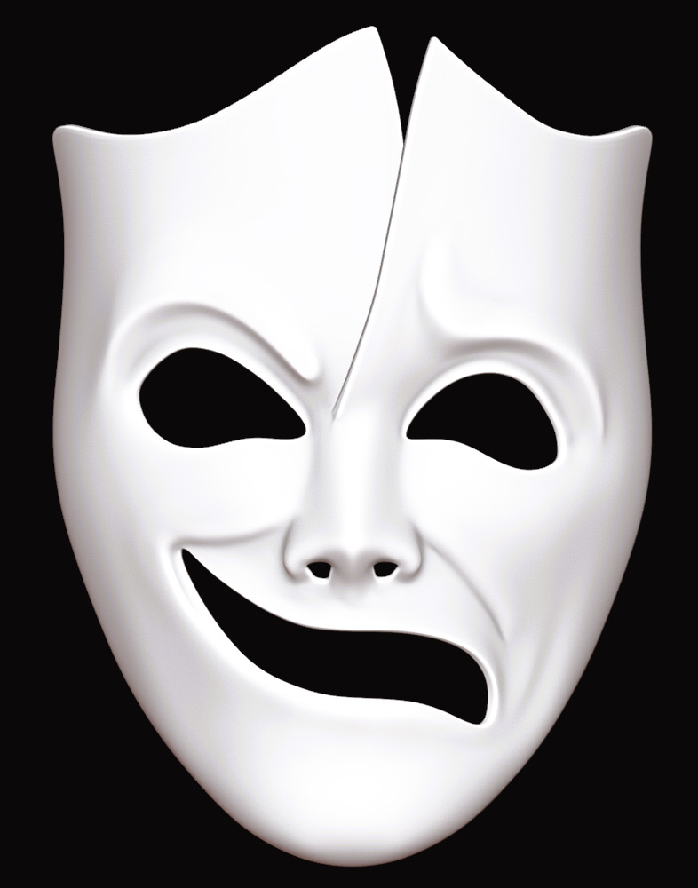 Happy-Sad Theater Mask 3D print model_11