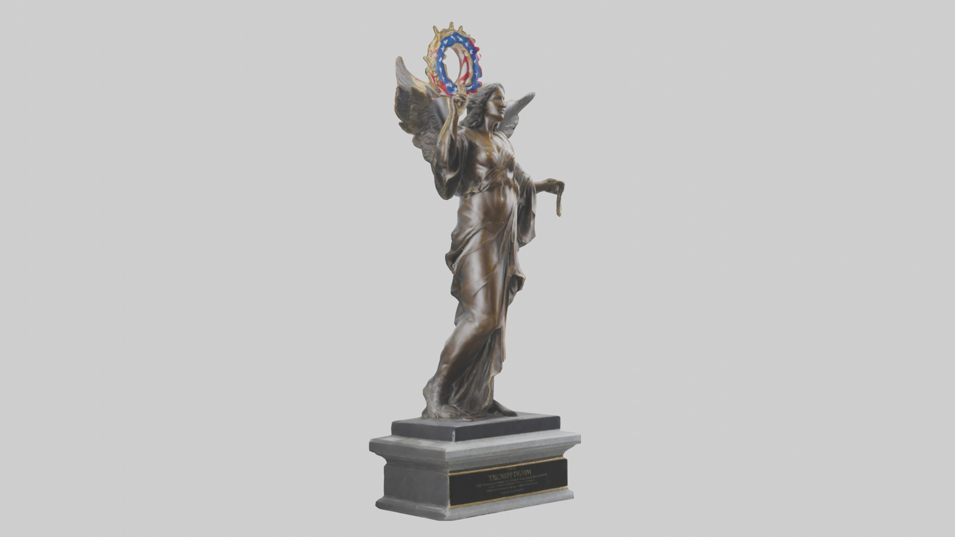 The Triumph of Freedom statue model Low-poly 3D model_11