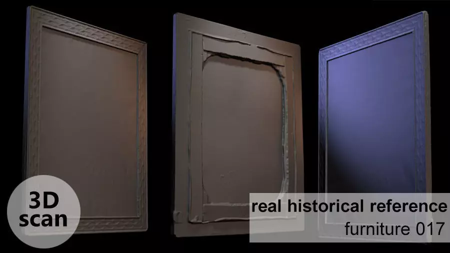 Furniture 017 wooden picture frame 3D print model_0