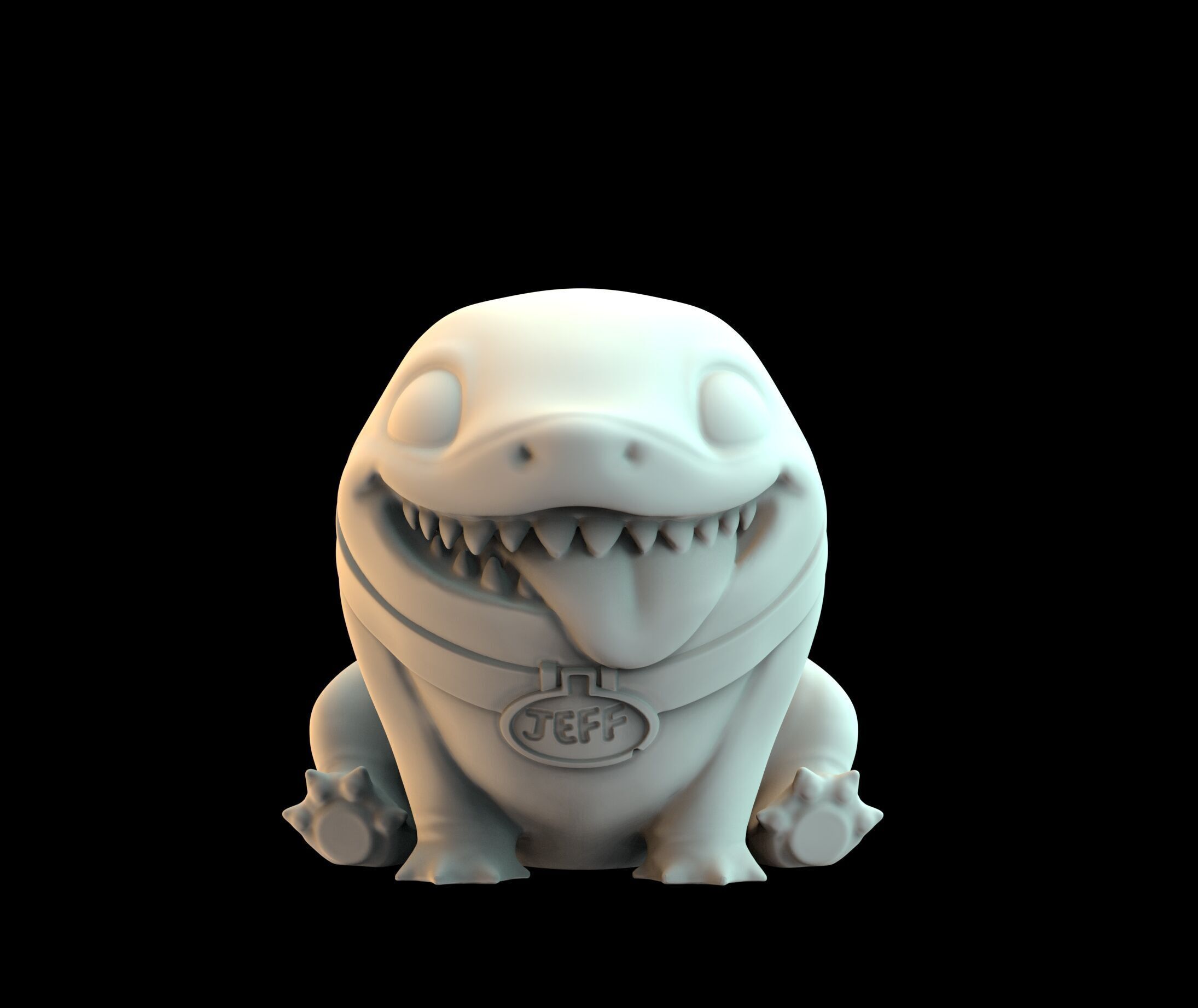 Jeff the Shark Marvel rivals dual PS5 controllers stand 3D print model_11