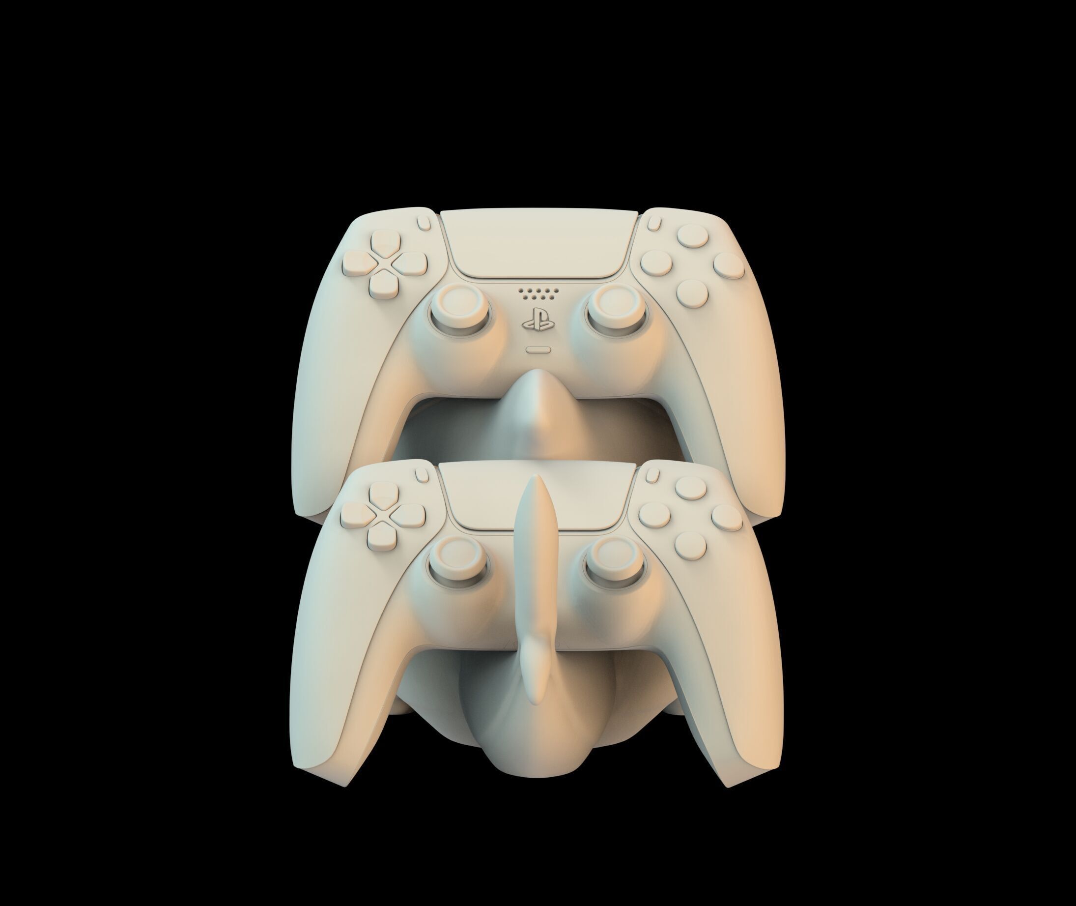 Jeff the Shark Marvel rivals dual PS5 controllers stand 3D print model_18
