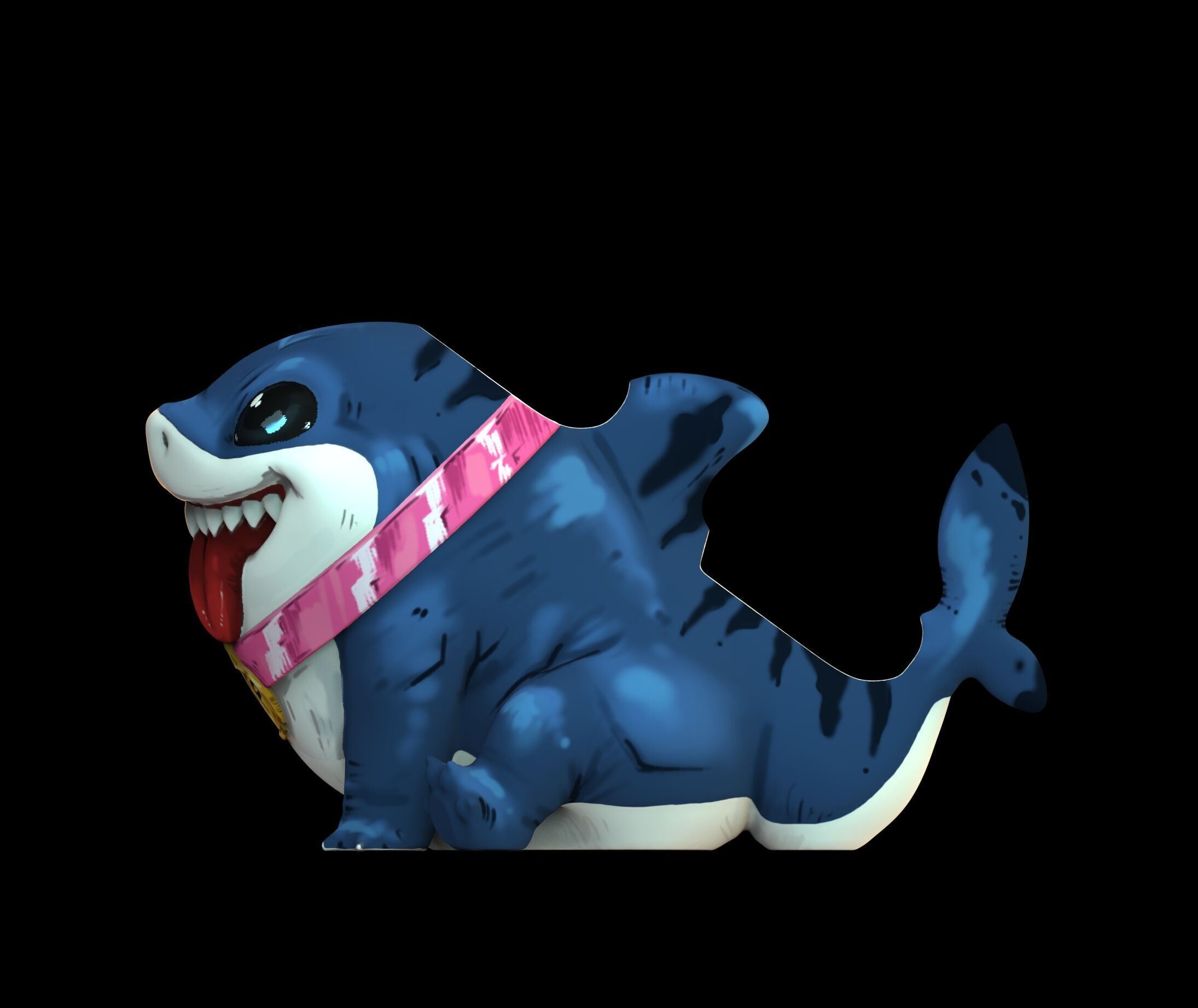 Jeff the Shark Marvel rivals dual PS5 controllers stand 3D print model_6