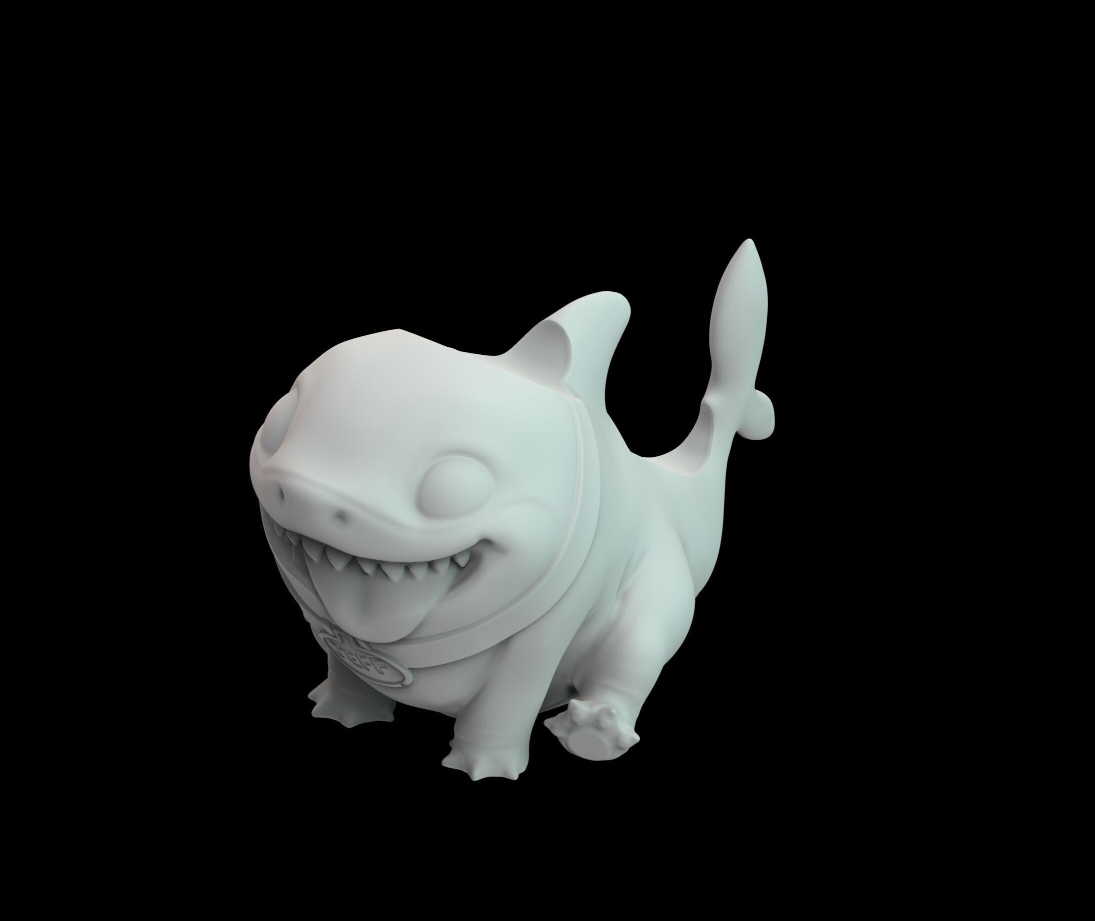 Jeff the Shark Marvel rivals dual PS5 controllers stand 3D print model_15