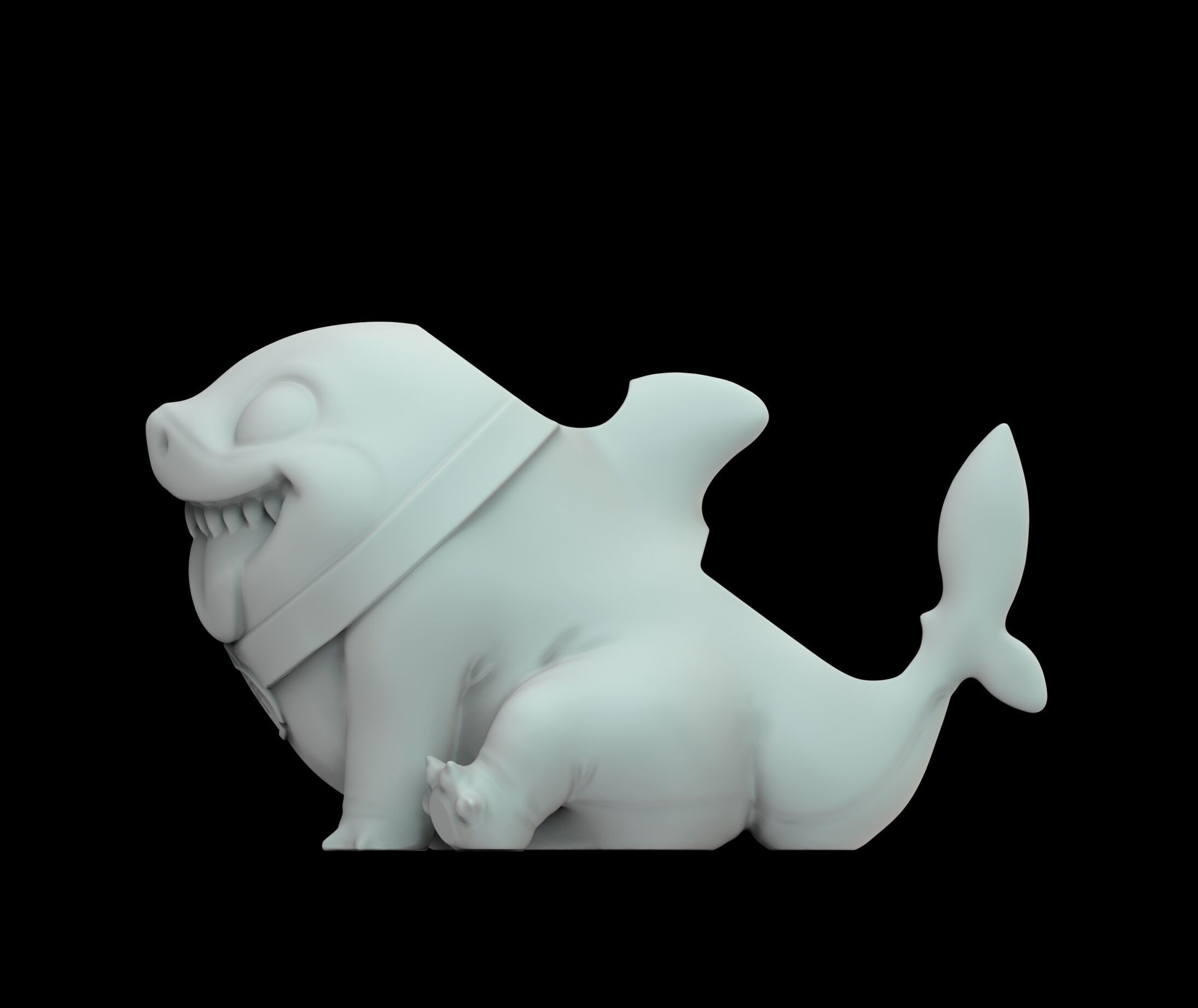 Jeff the Shark Marvel rivals dual PS5 controllers stand 3D print model_12