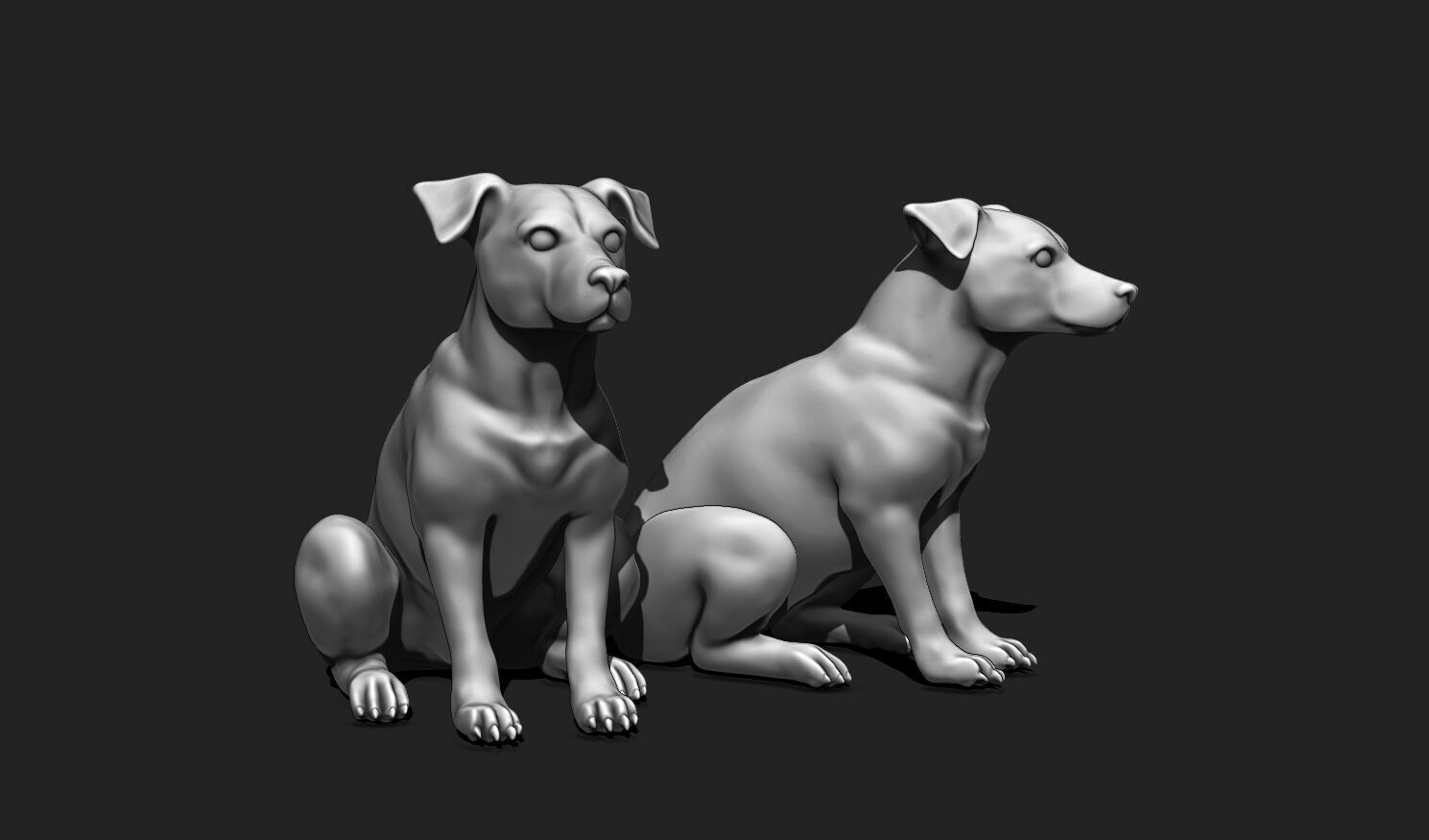 Sitting Dog 3D Model STL - Easy Print for Decor and Gifts 3D print model_13