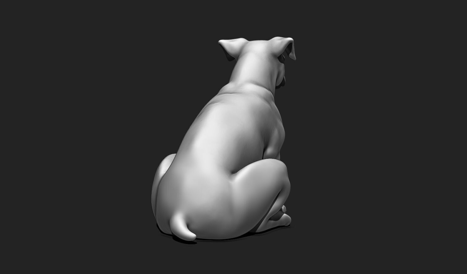 Sitting Dog 3D Model STL - Easy Print for Decor and Gifts 3D print model_4