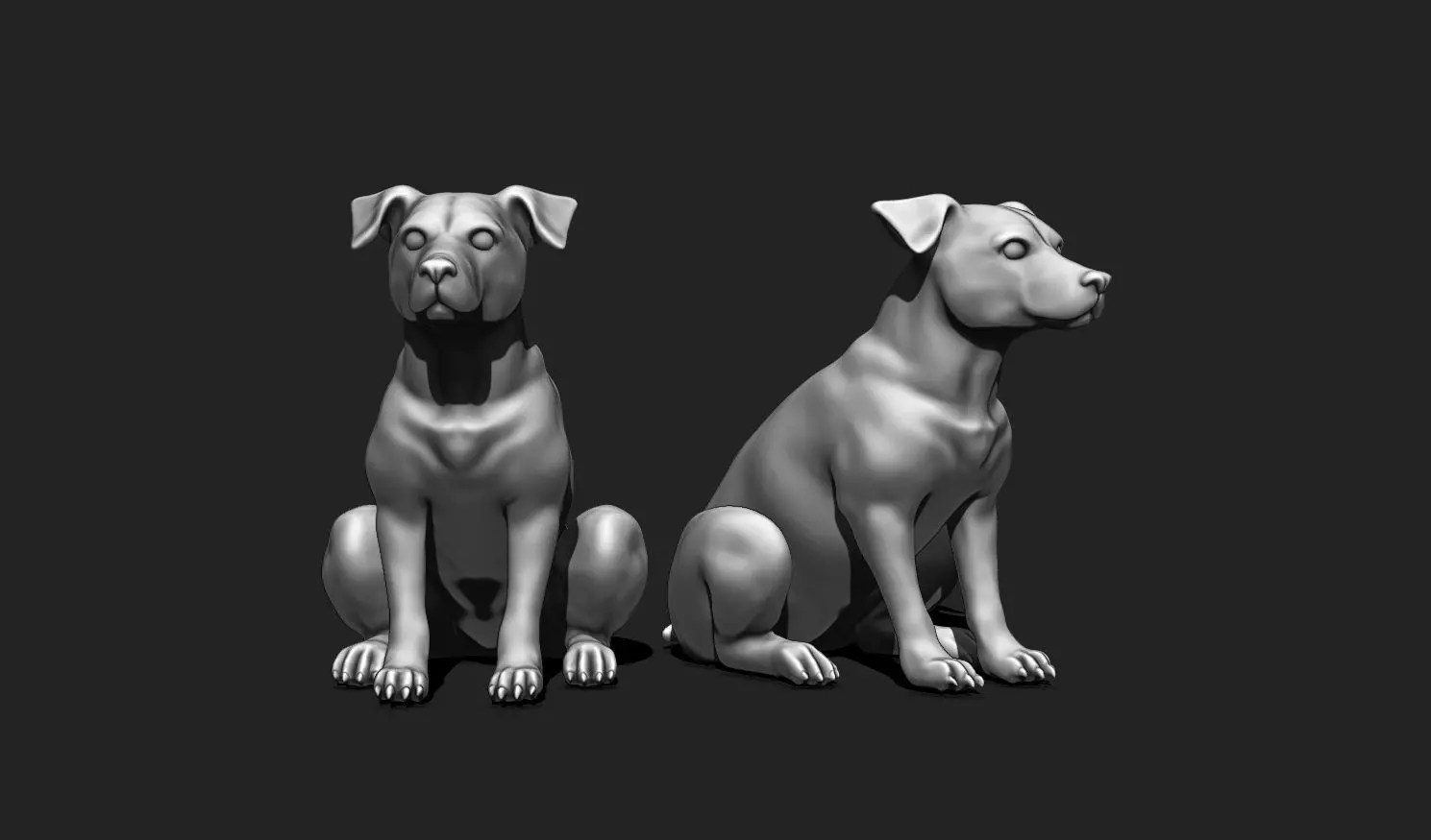 Sitting Dog 3D Model STL - Easy Print for Decor and Gifts 3D print model_0