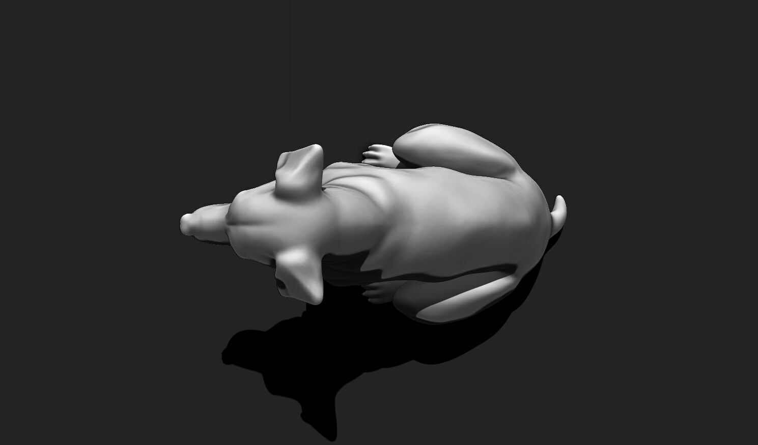 Sitting Dog 3D Model STL - Easy Print for Decor and Gifts 3D print model_9