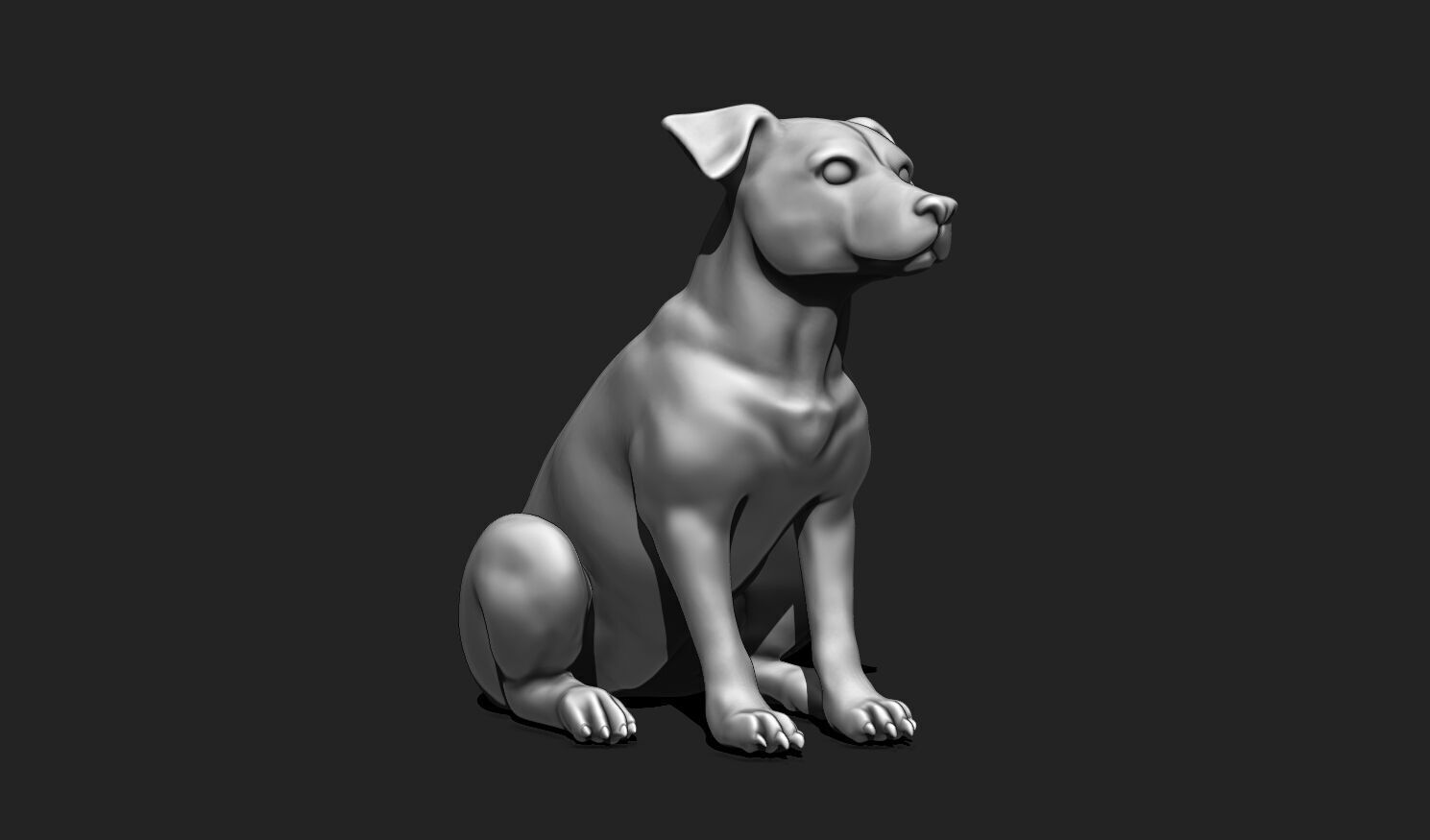 Sitting Dog 3D Model STL - Easy Print for Decor and Gifts 3D print model_2