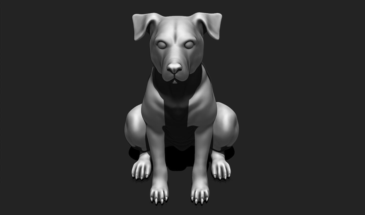 Sitting Dog 3D Model STL - Easy Print for Decor and Gifts 3D print model_12