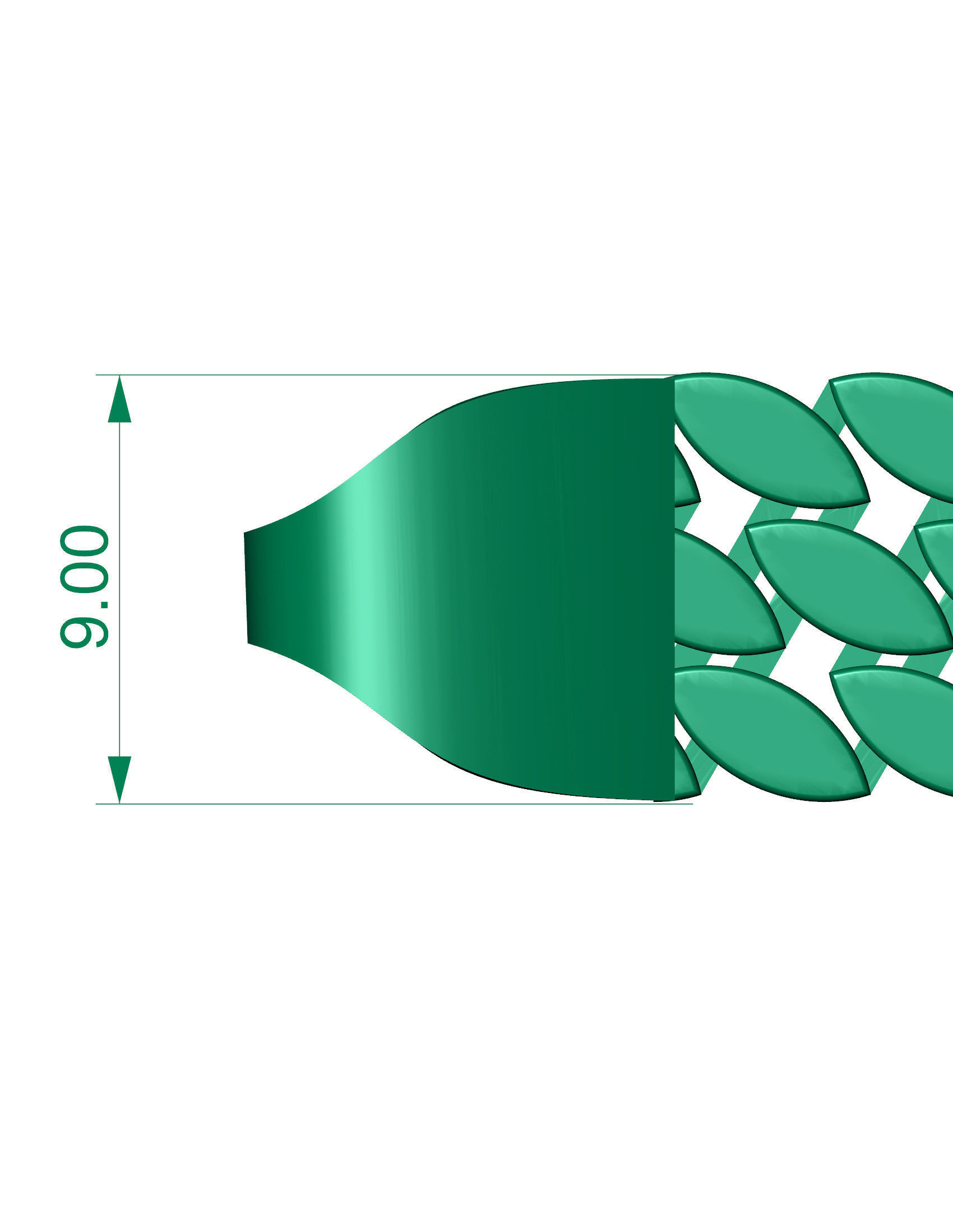 5 SET OFFER PRICE PEARL CUBAN BRACELET  READY TO PRINT 3D Model Collection_9