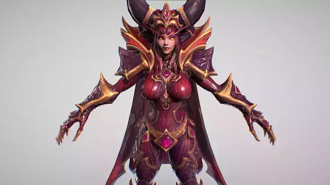 Alexstrasza - Dragon Aspect - Heroes Of The Storm Low-poly 3D model