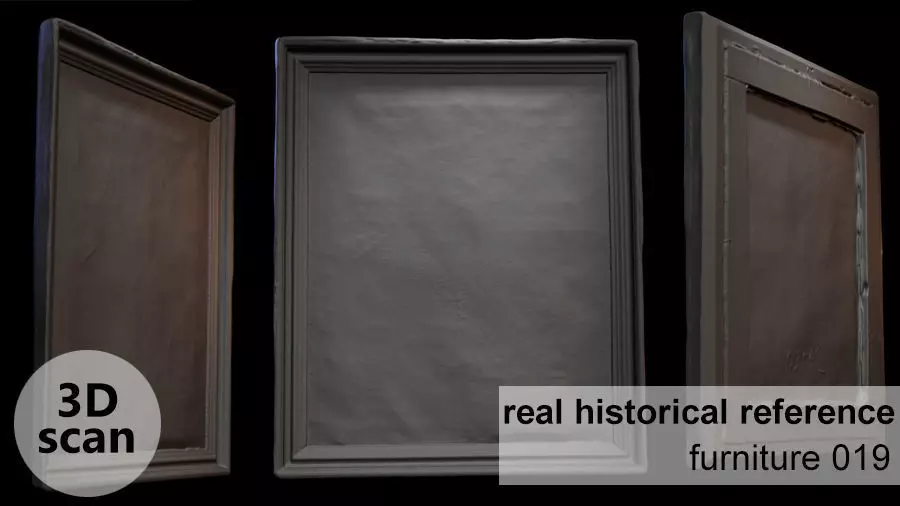 Furniture 019 wooden picture frame 3D print model