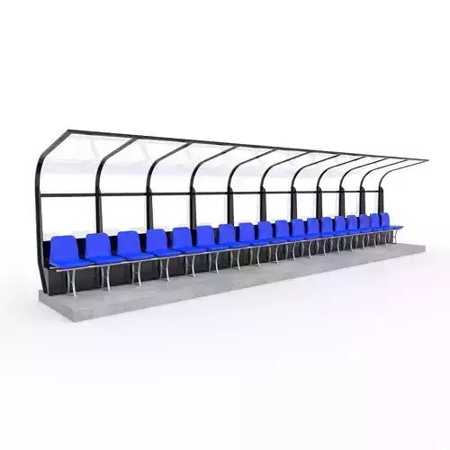 Soccer Bench 02 3D model