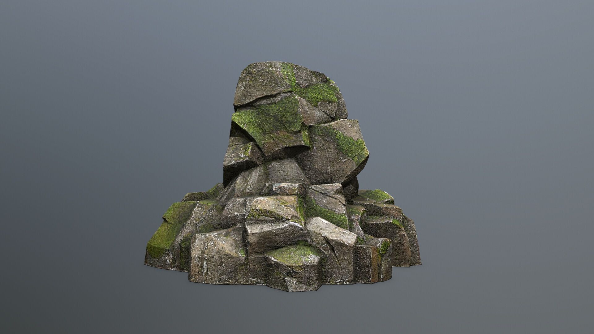 cliff rocks 1 Low-poly 3D model_1