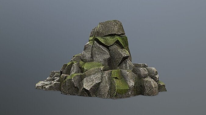 cliff rocks  1 Low-poly 3D model