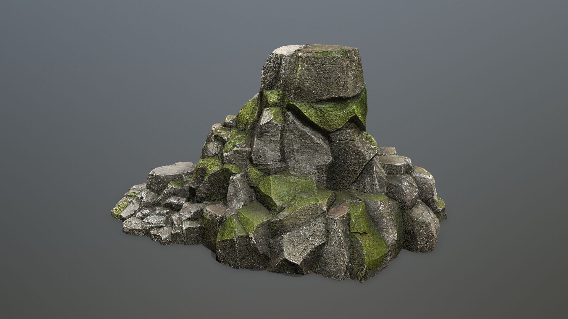 cliff rocks 1 Low-poly 3D model_8