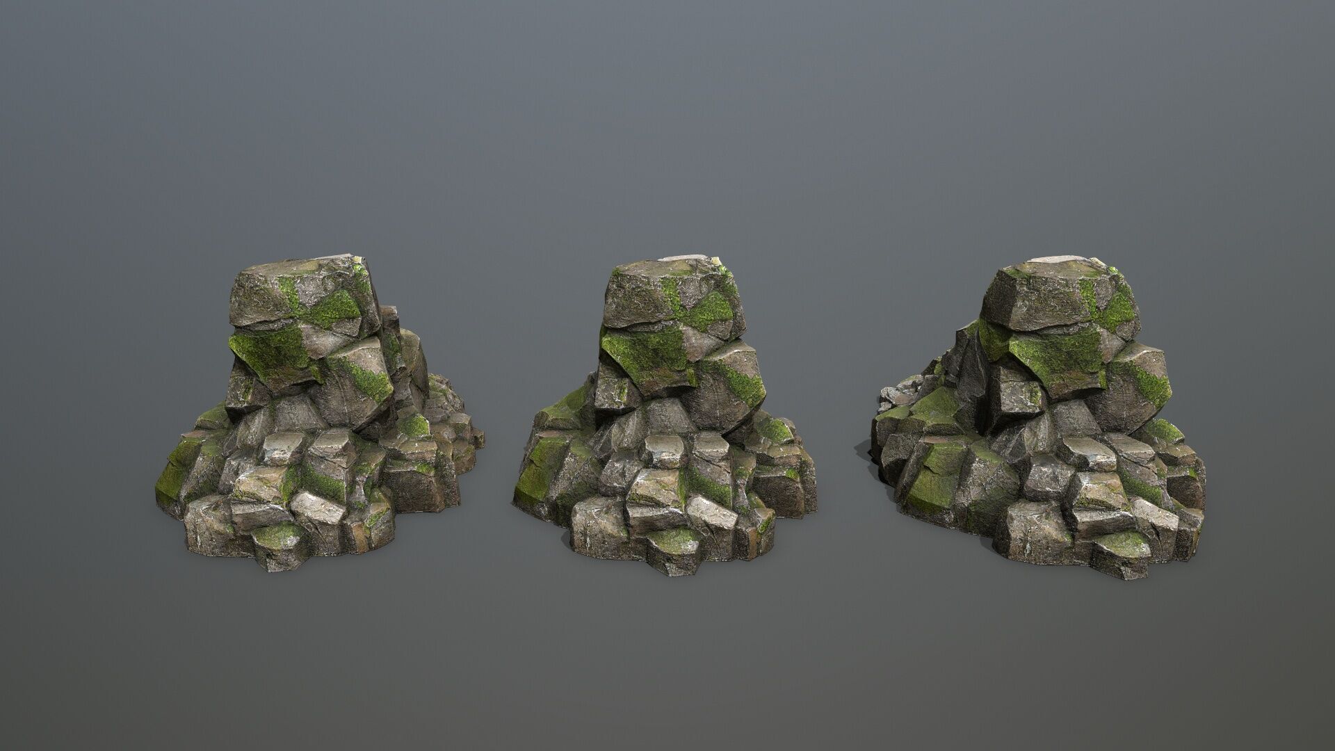 cliff rocks 1 Low-poly 3D model_13