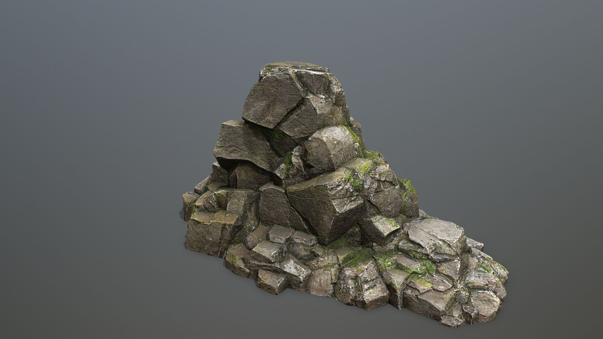 cliff rocks 1 Low-poly 3D model_11