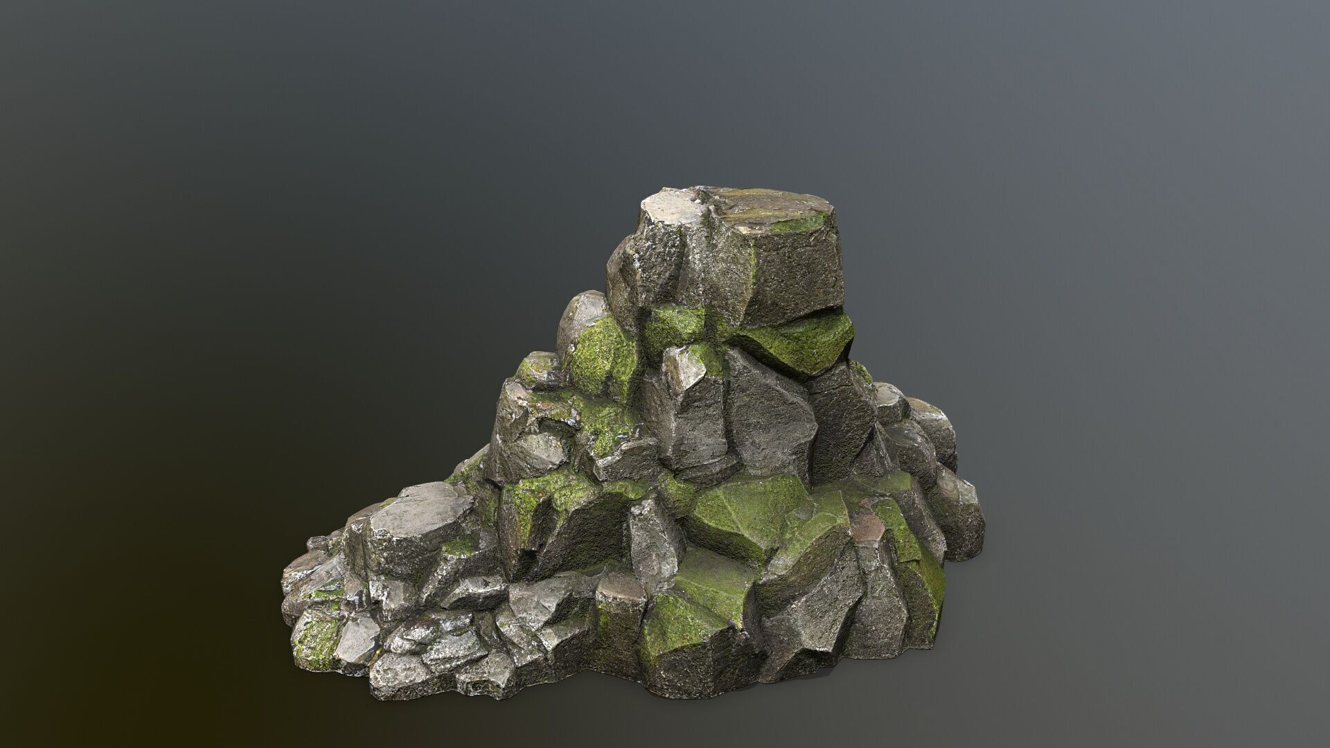 cliff rocks 1 Low-poly 3D model_4