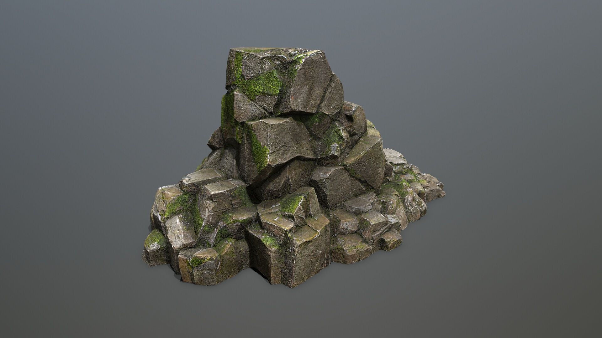 cliff rocks 1 Low-poly 3D model_6