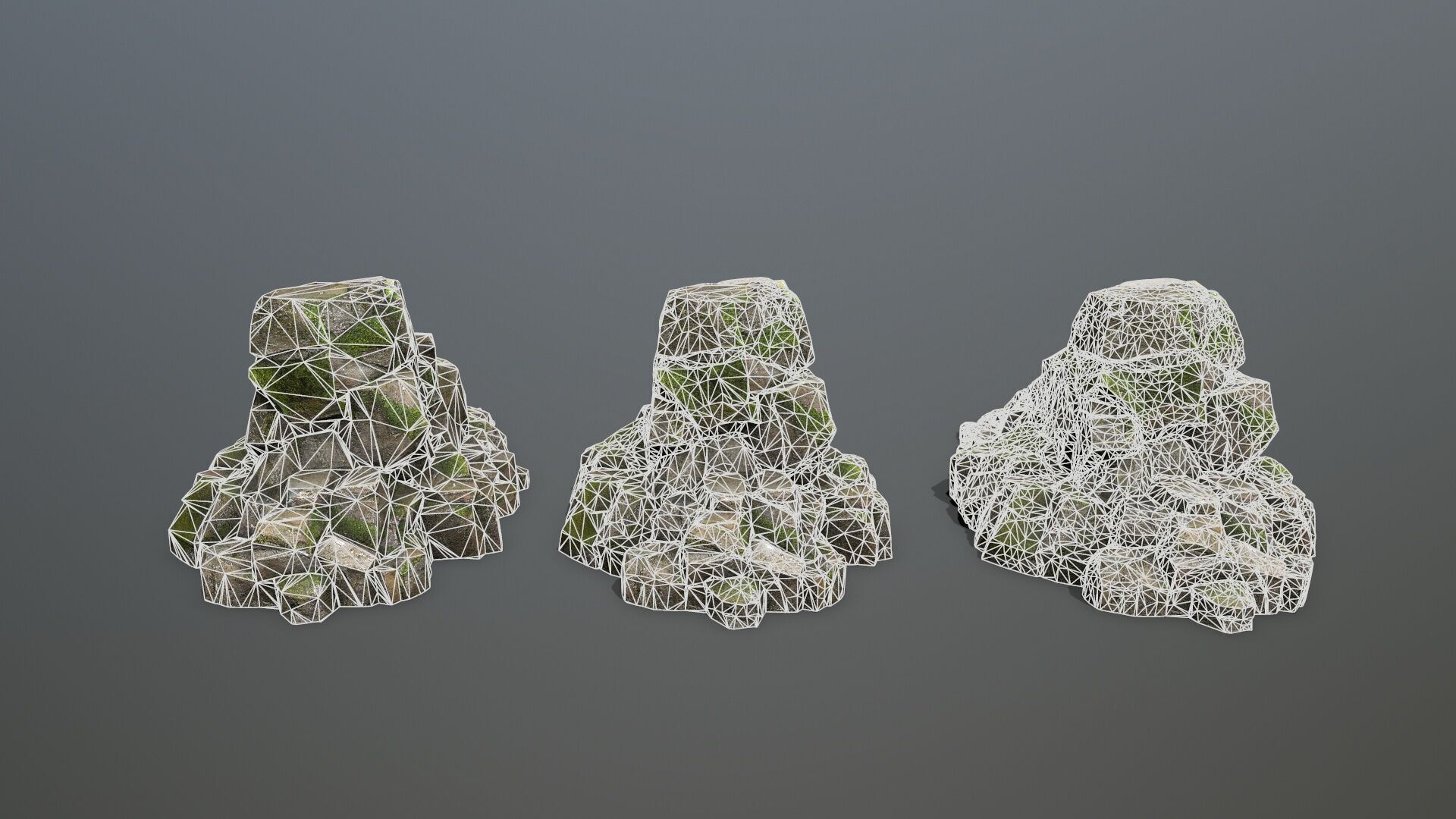 cliff rocks 1 Low-poly 3D model_14
