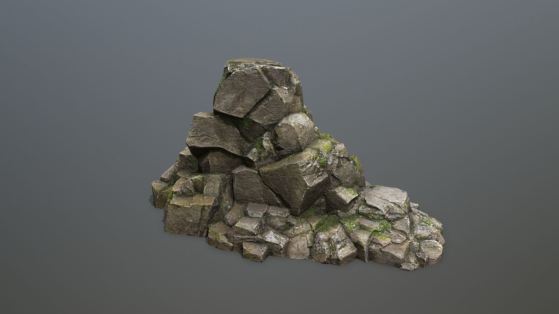 cliff rocks 1 Low-poly 3D model_5