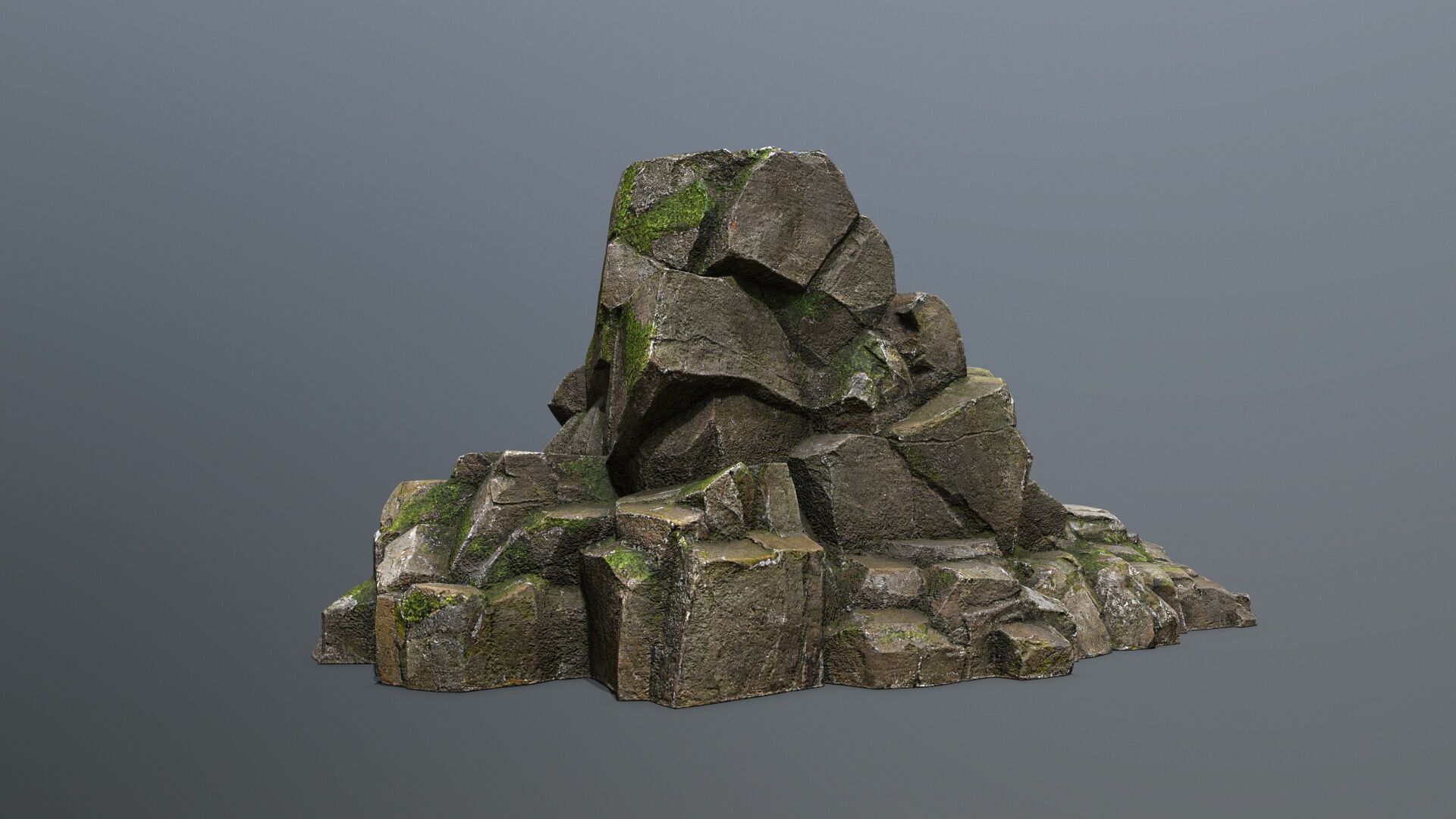 cliff rocks 1 Low-poly 3D model_2