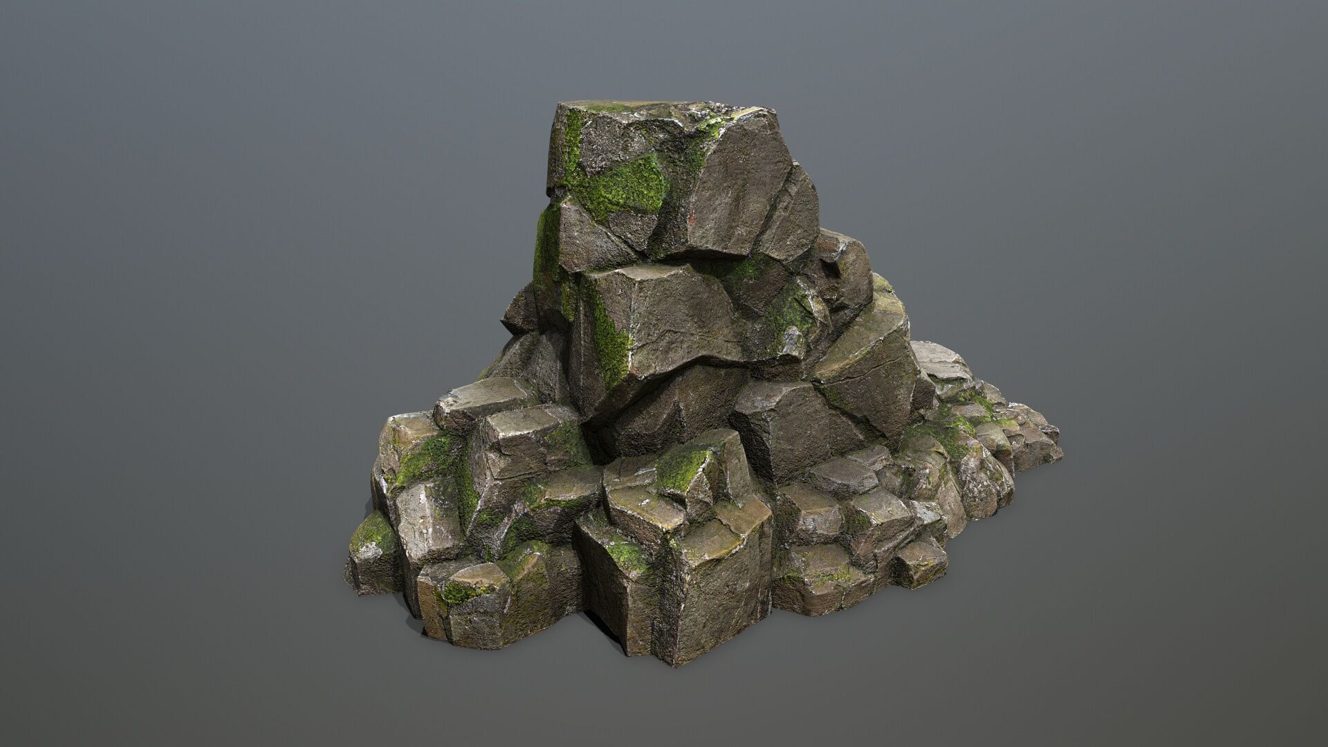 cliff rocks 1 Low-poly 3D model_12