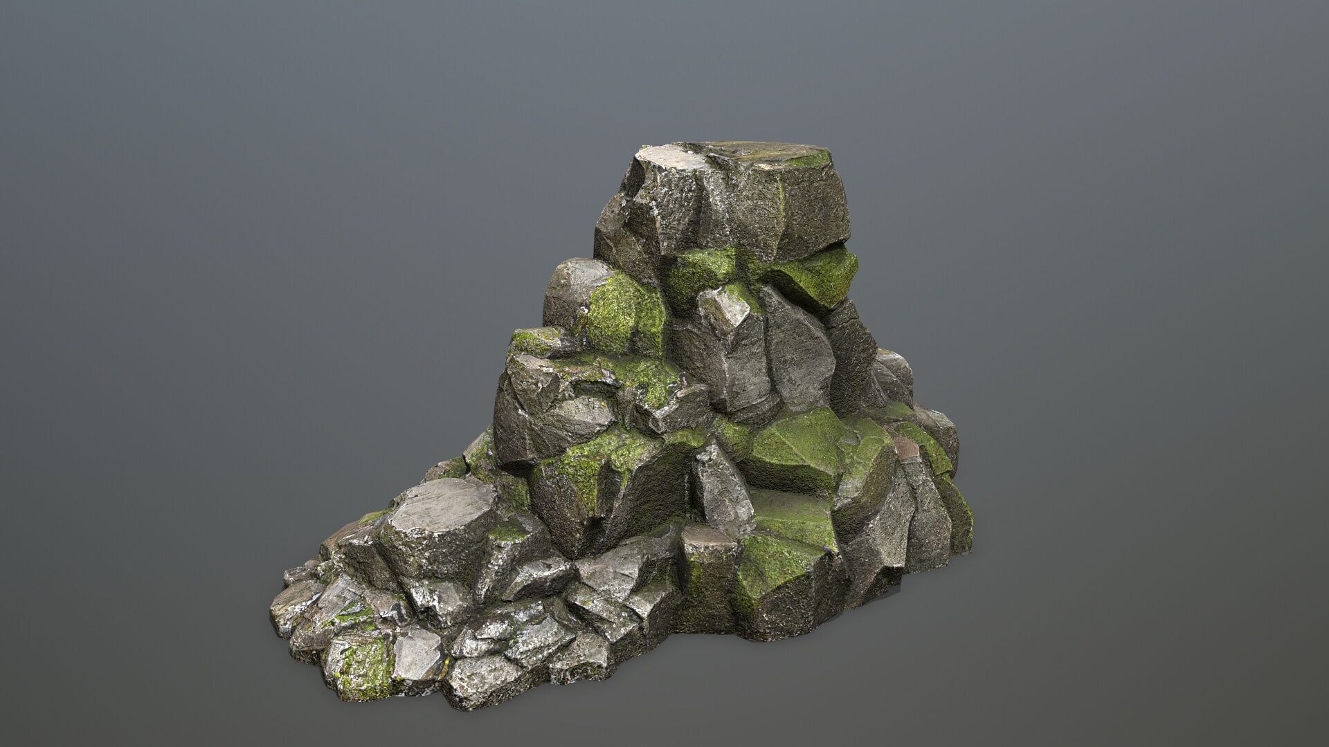 cliff rocks 1 Low-poly 3D model_9