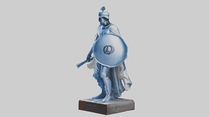 The Peacekeepers Strength statue model Low-poly 3D model