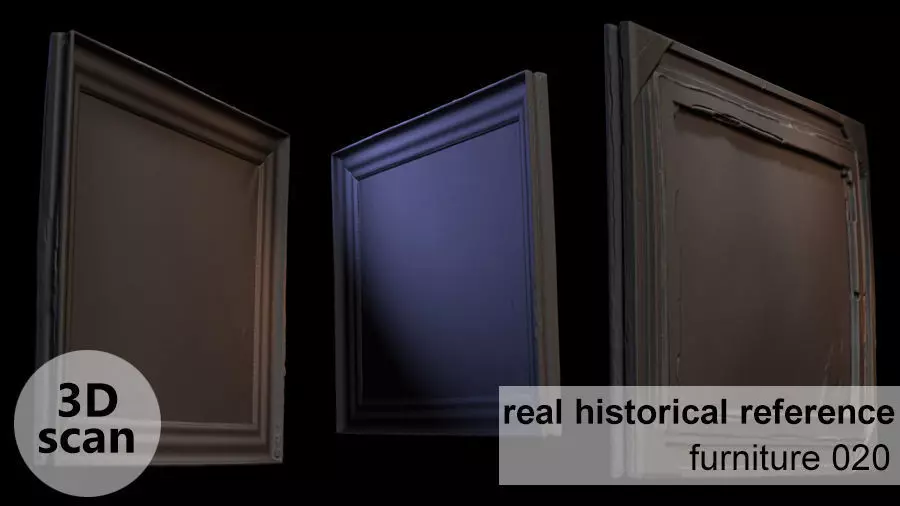 Furniture 020 wooden picture frame 3D print model