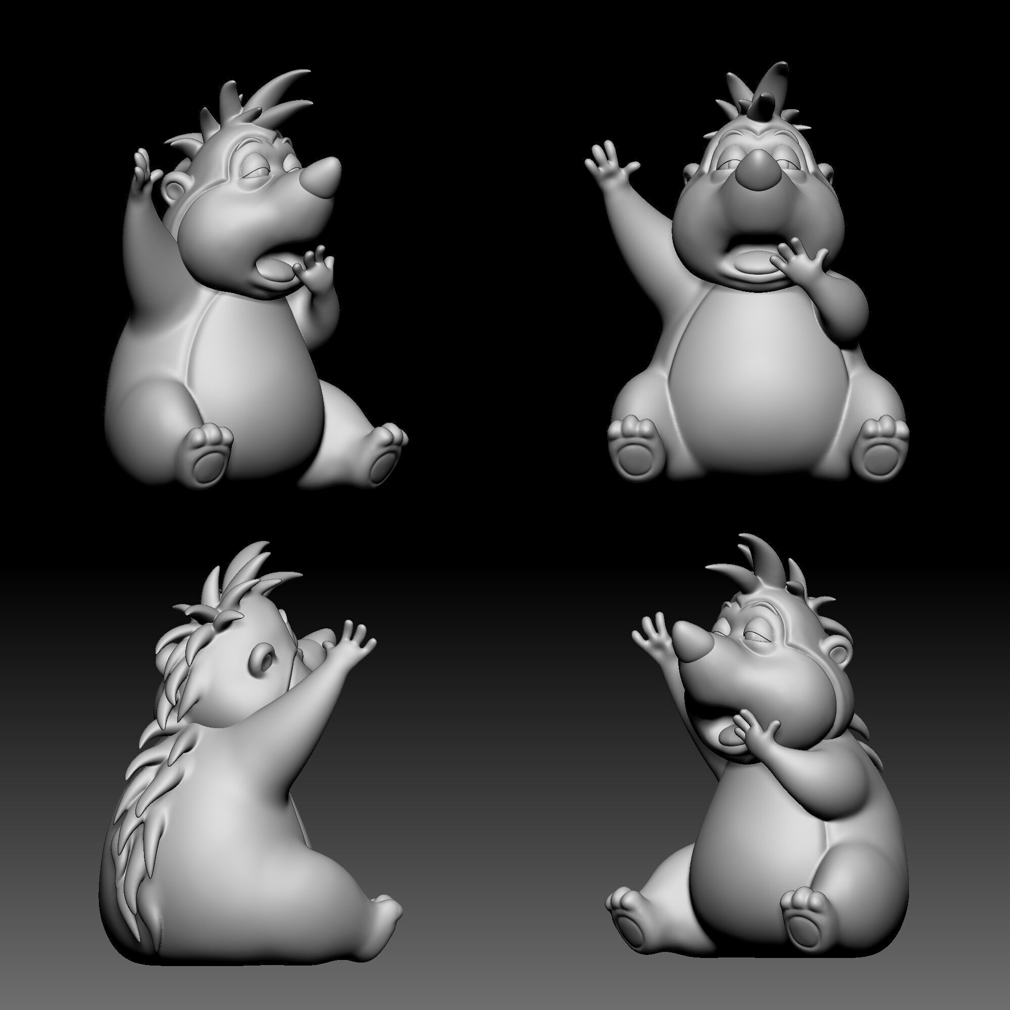 Hedgehog - Alice in Wonderland - 020 3D print model_9