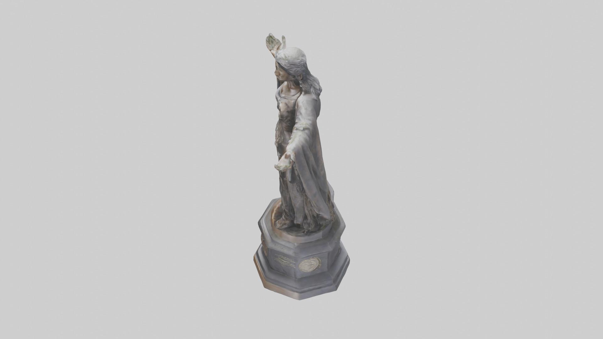 The Path of Freedom statue model Low-poly 3D model_17