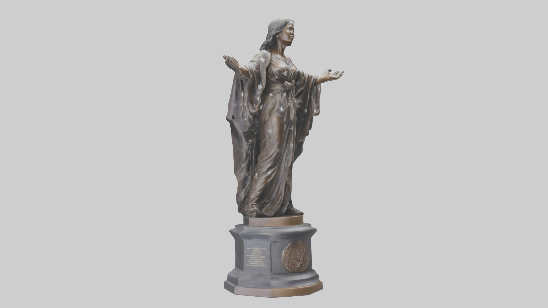 The Path of Freedom statue model Low-poly 3D model_11