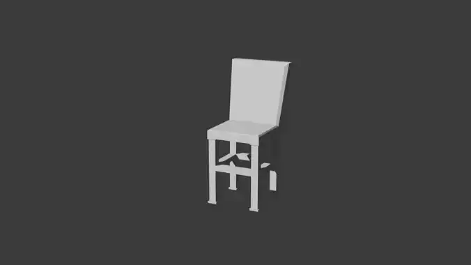 Low-poly Wooden Chair