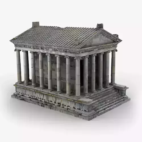 Greek Roman Temple Scan with LODs