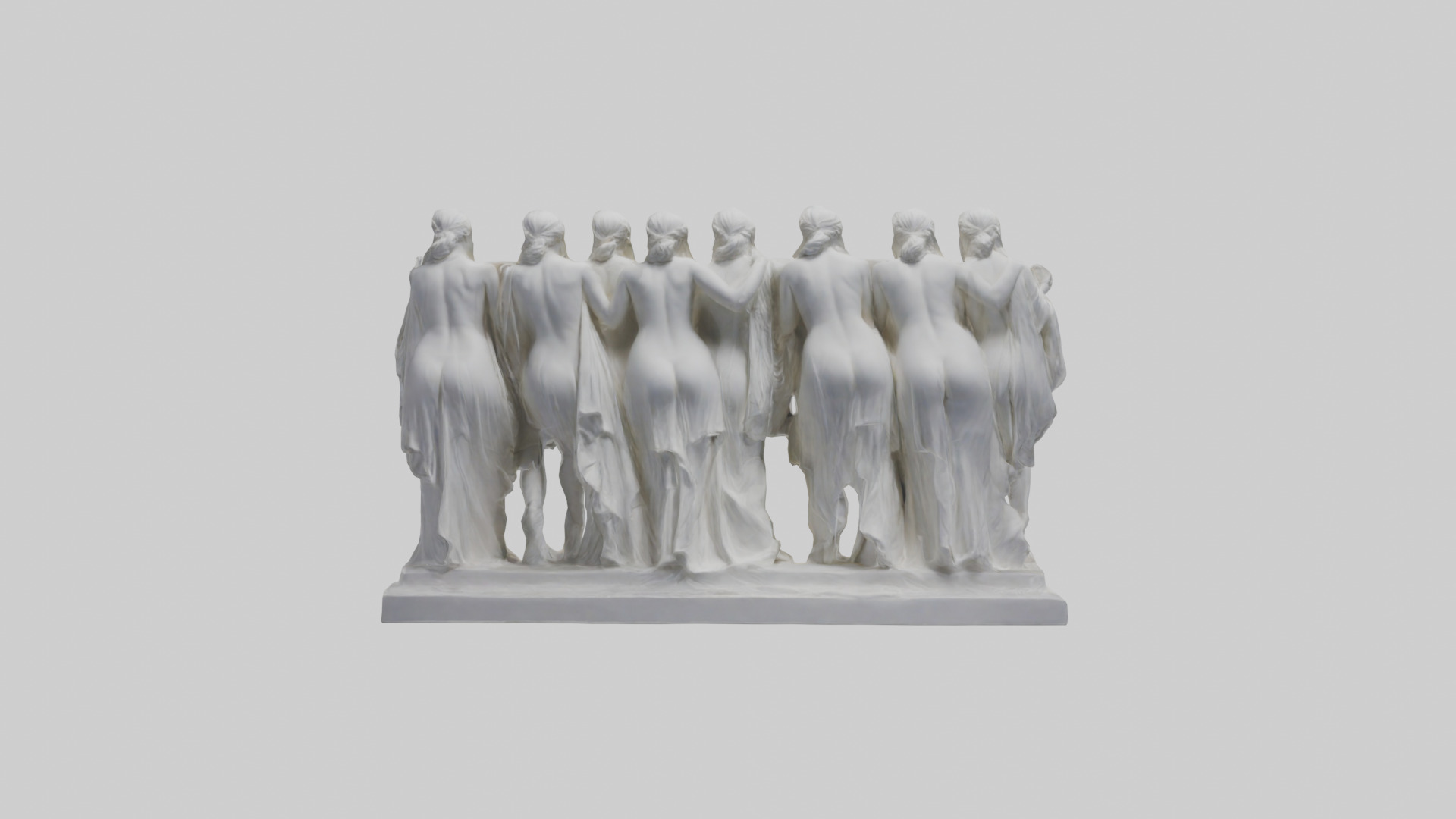 The Muses statue model Low-poly 3D model_1