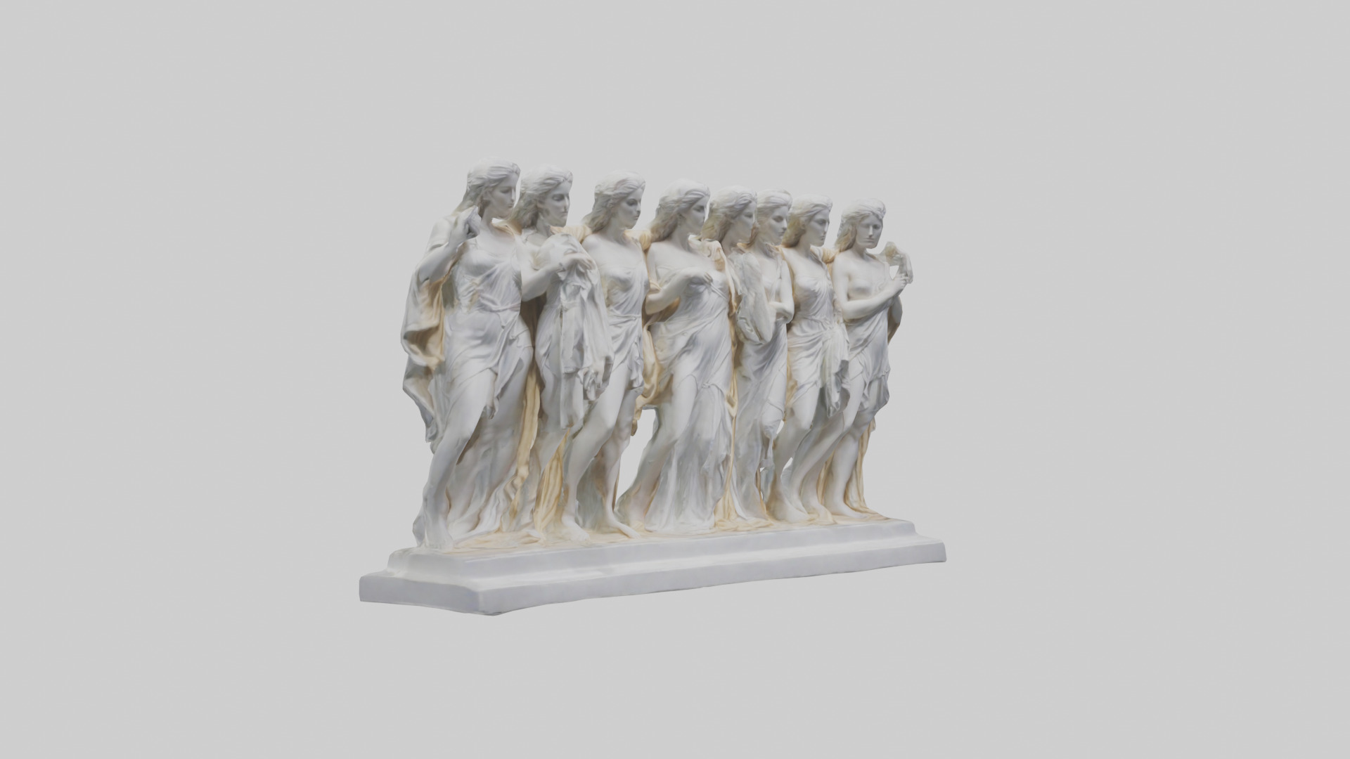 The Muses statue model Low-poly 3D model_8