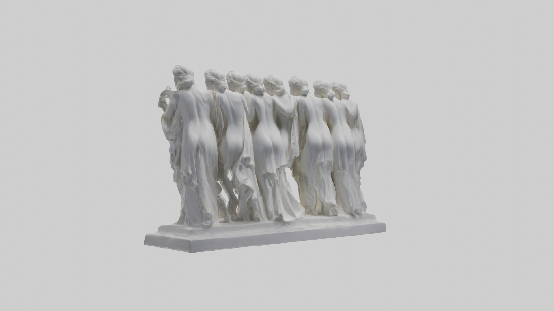 The Muses statue model Low-poly 3D model_2