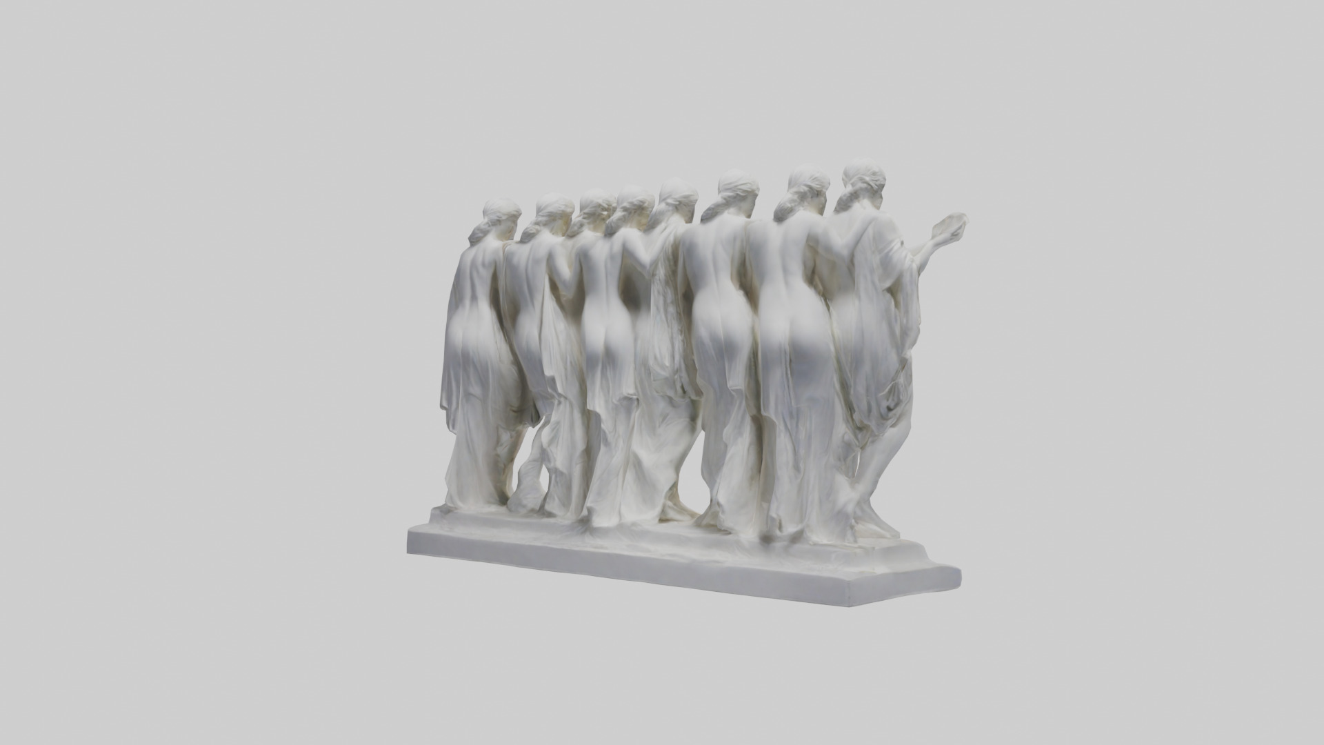 The Muses statue model Low-poly 3D model_3