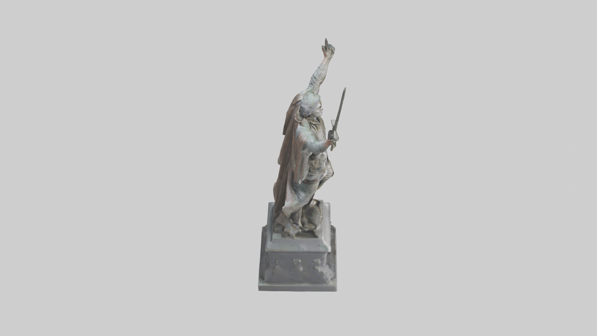 The Liberator statue model Low-poly 3D model_18