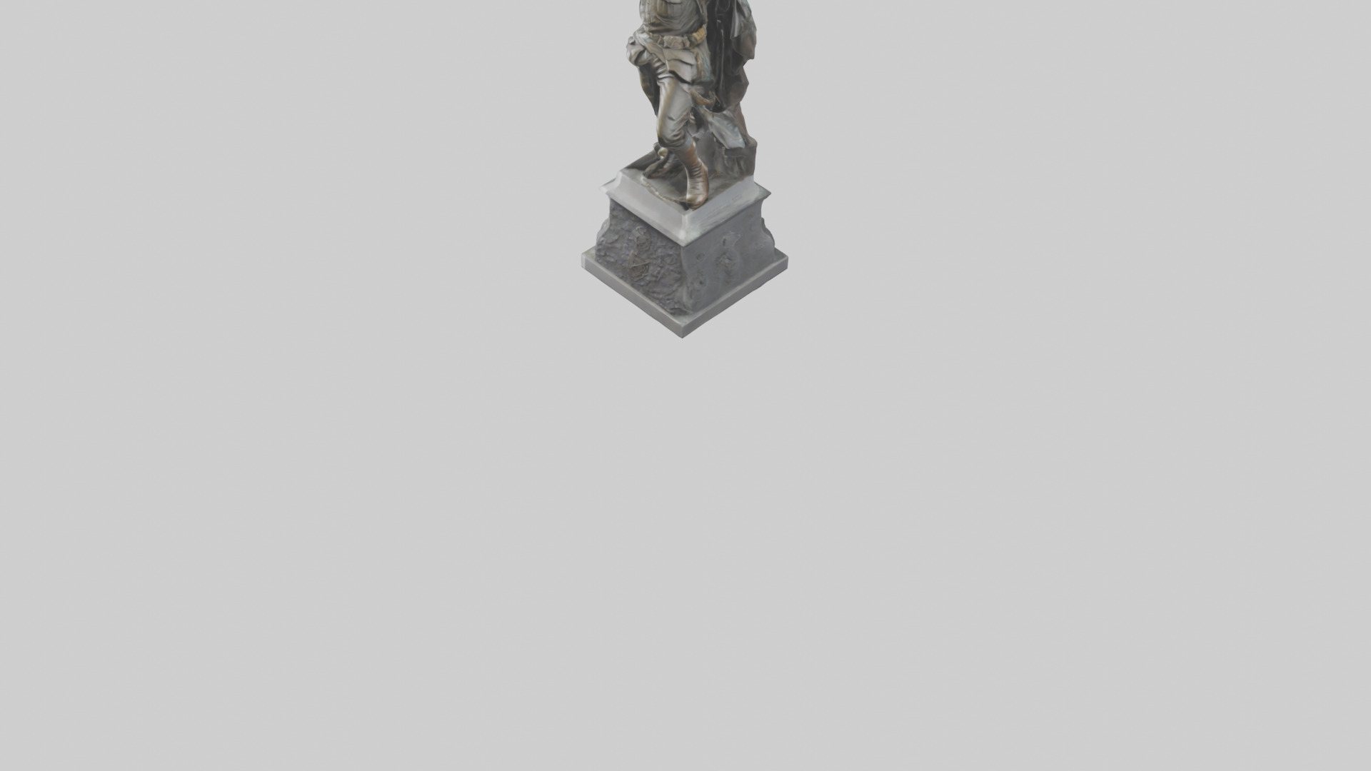 The Liberator statue model Low-poly 3D model_7