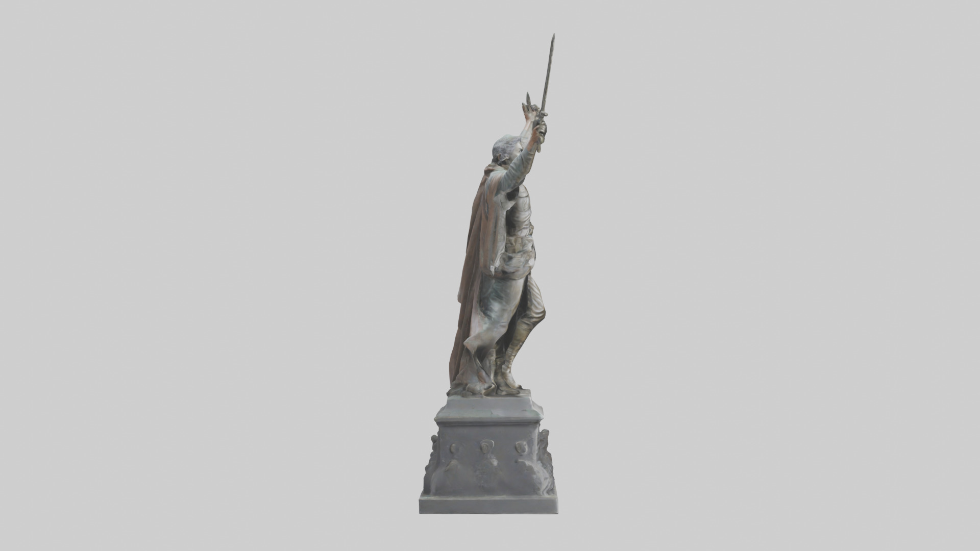 The Liberator statue model Low-poly 3D model_13