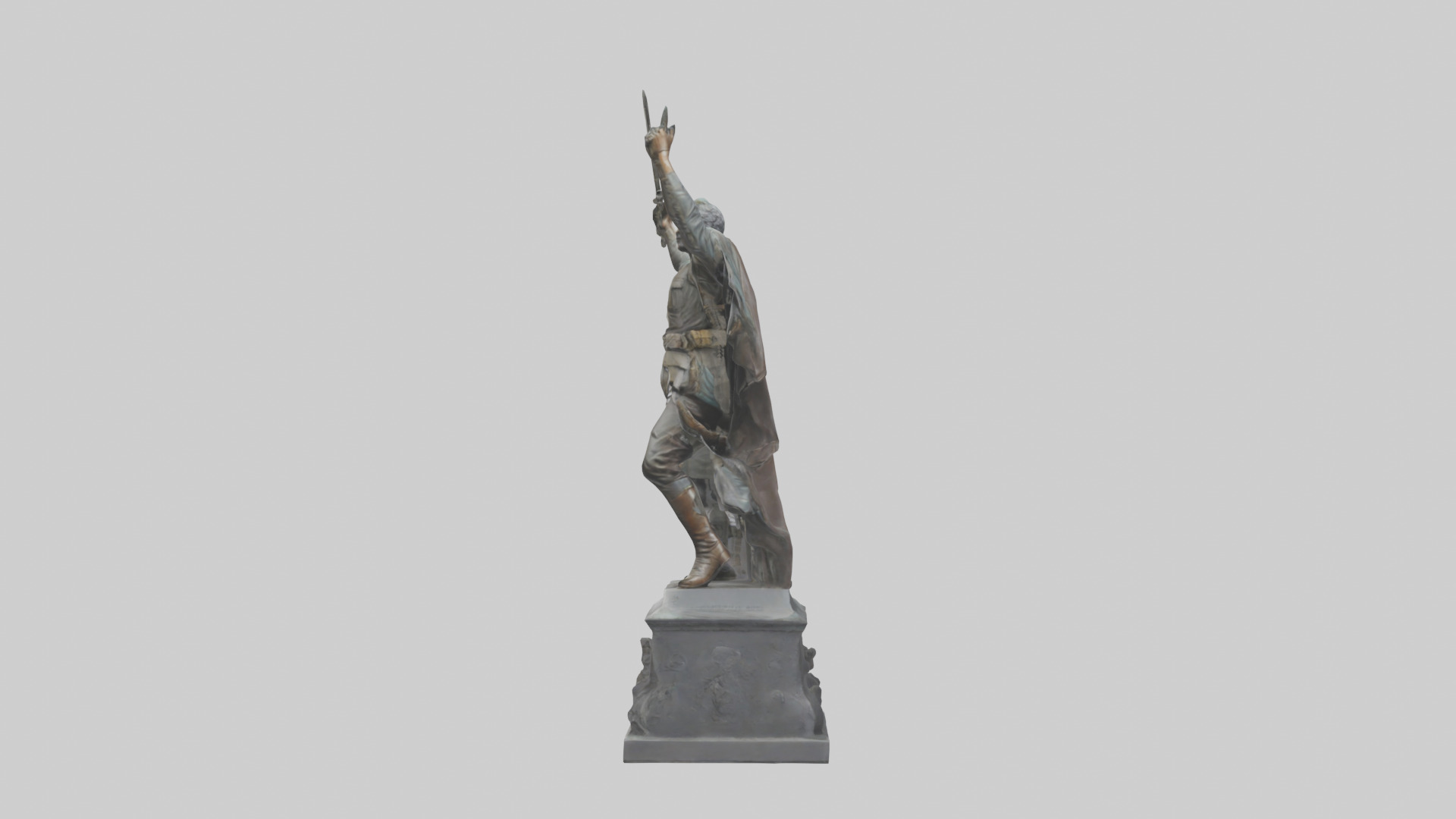 The Liberator statue model Low-poly 3D model_12