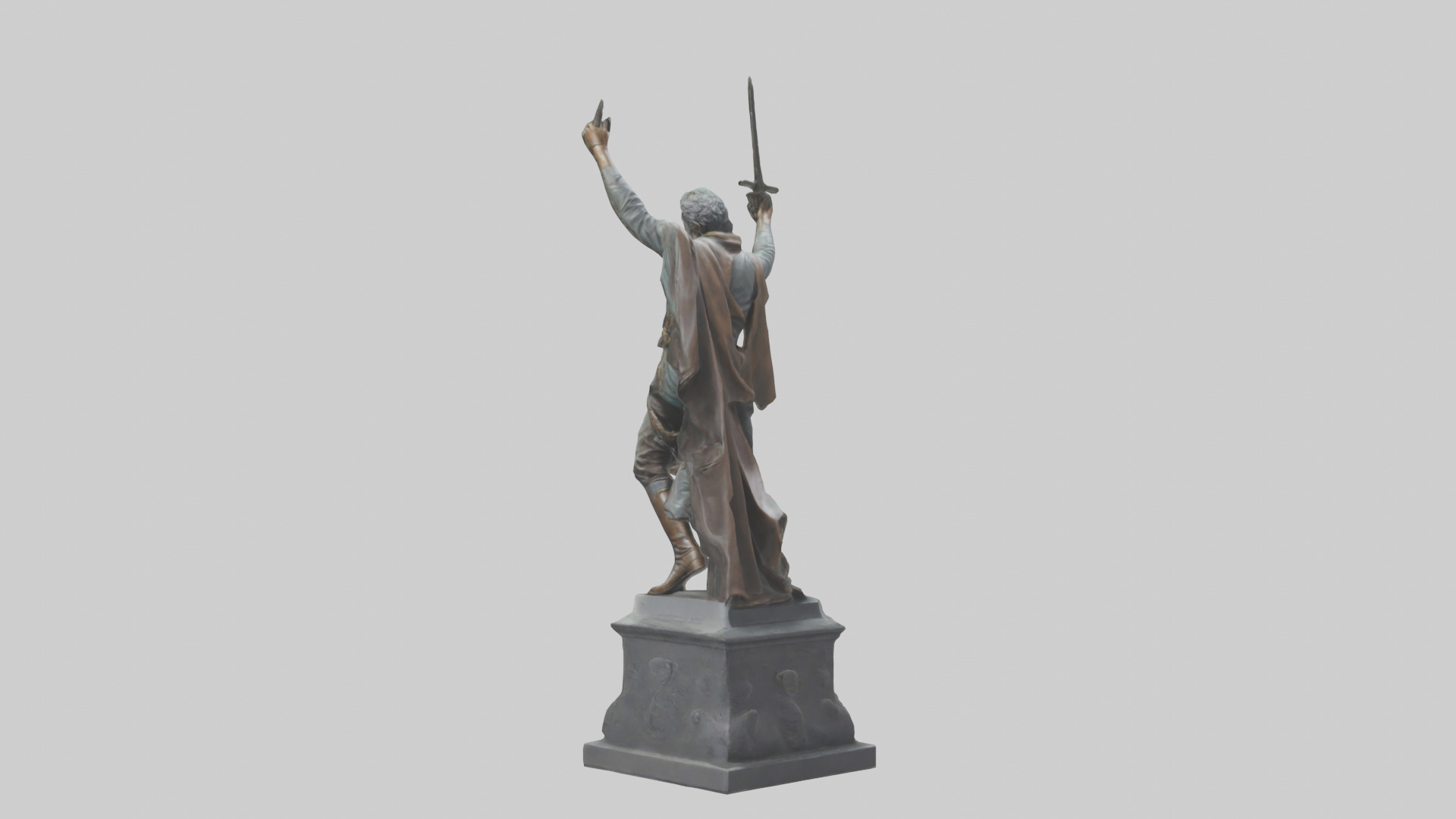 The Liberator statue model Low-poly 3D model_3