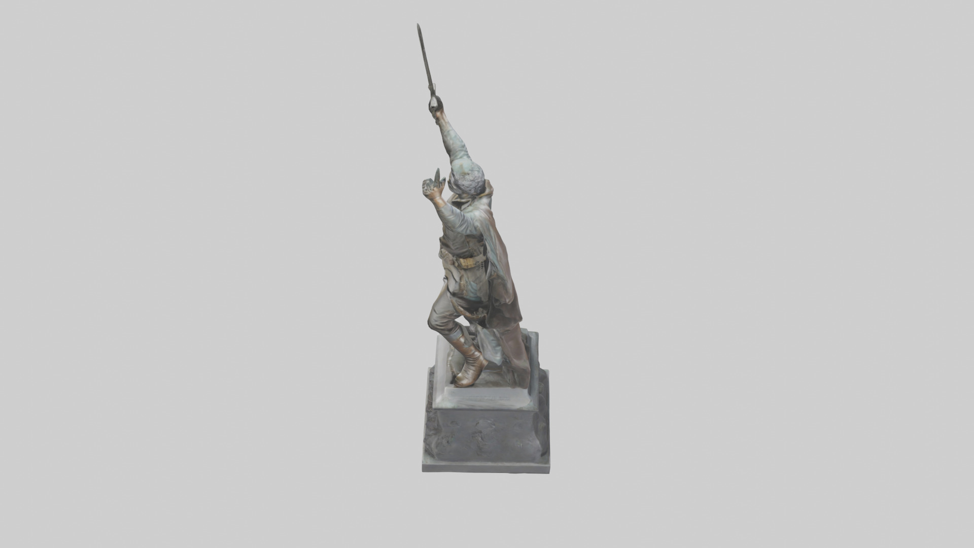 The Liberator statue model Low-poly 3D model_17